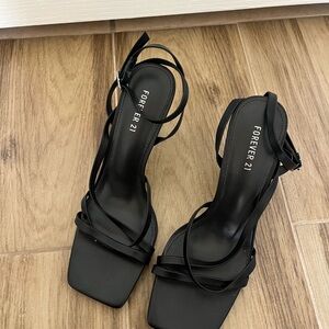 Forever 21 Black Strappy Women's Sandals